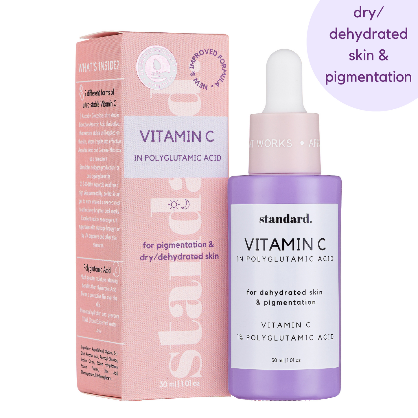 Standard. Vitamin C Serum in Polyglutamic Acid 30ml