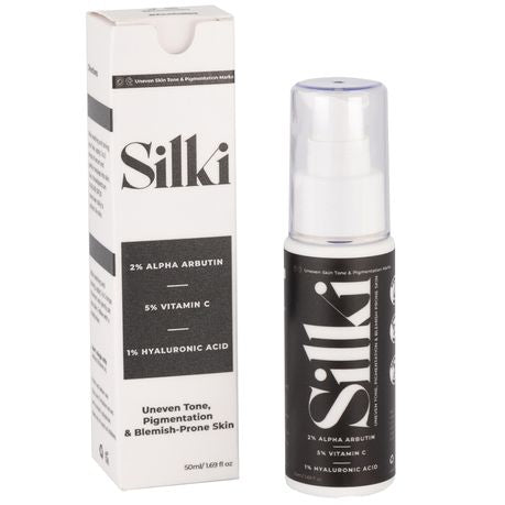 Silki 2% Alpha Arbutin + 1%Hyaluronic Acid + 5% Vitamin C 50ml