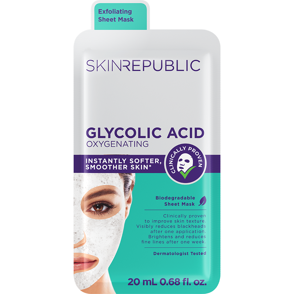 Skin Republic Face Mask Sheet Glycolic Acid Oxygenating