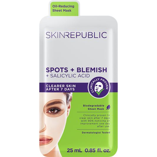 Skin Republic Face Mask Sheet Spots + Blemish + Salicylic Acid